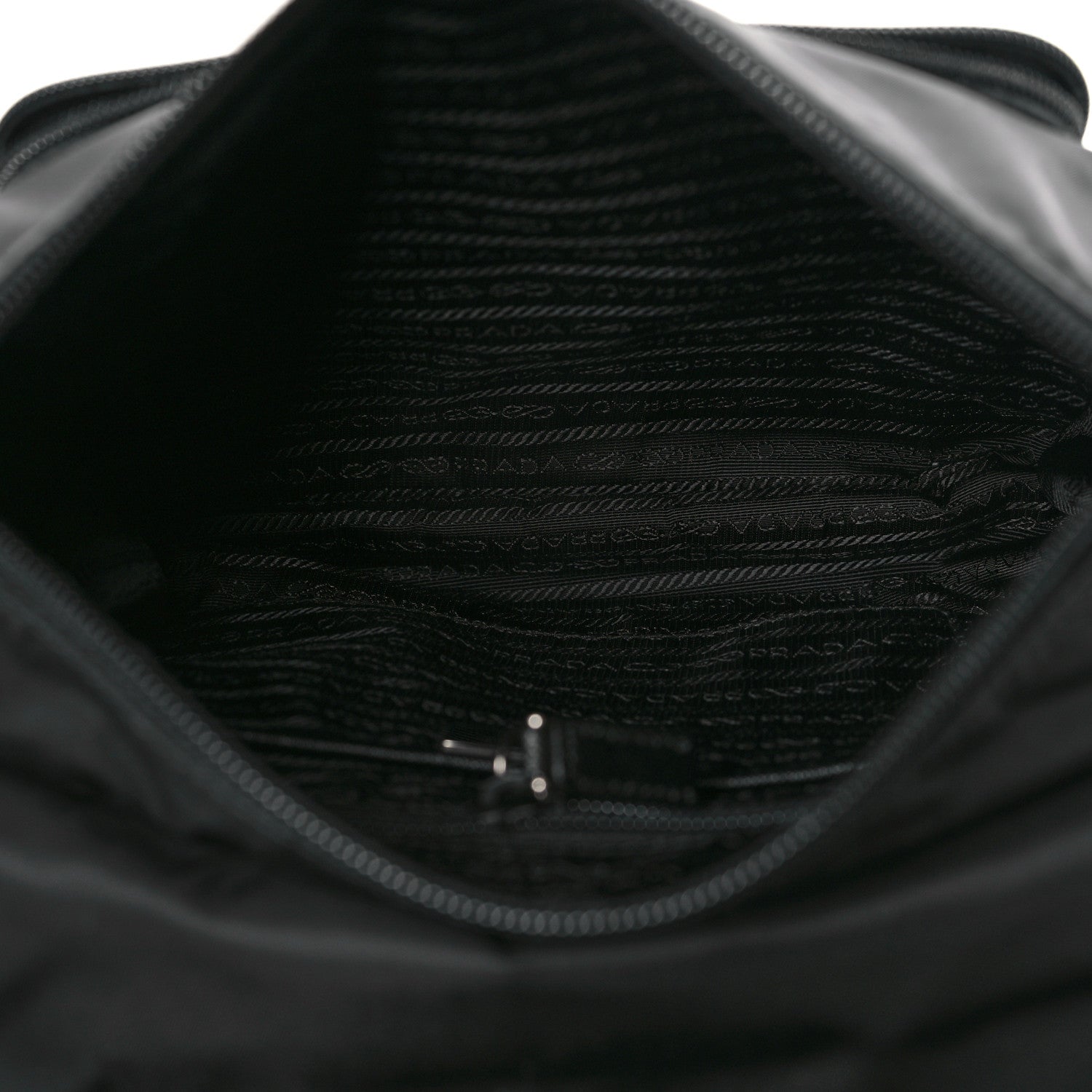 Prada Re-Nylon Vela Saffiano Pocket Single Buckle Messenger Shoulder Bag Black 5 of 8