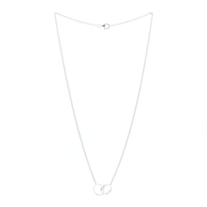 Cartier 18K White Gold Interlocking LOVE Necklace 3 of 7