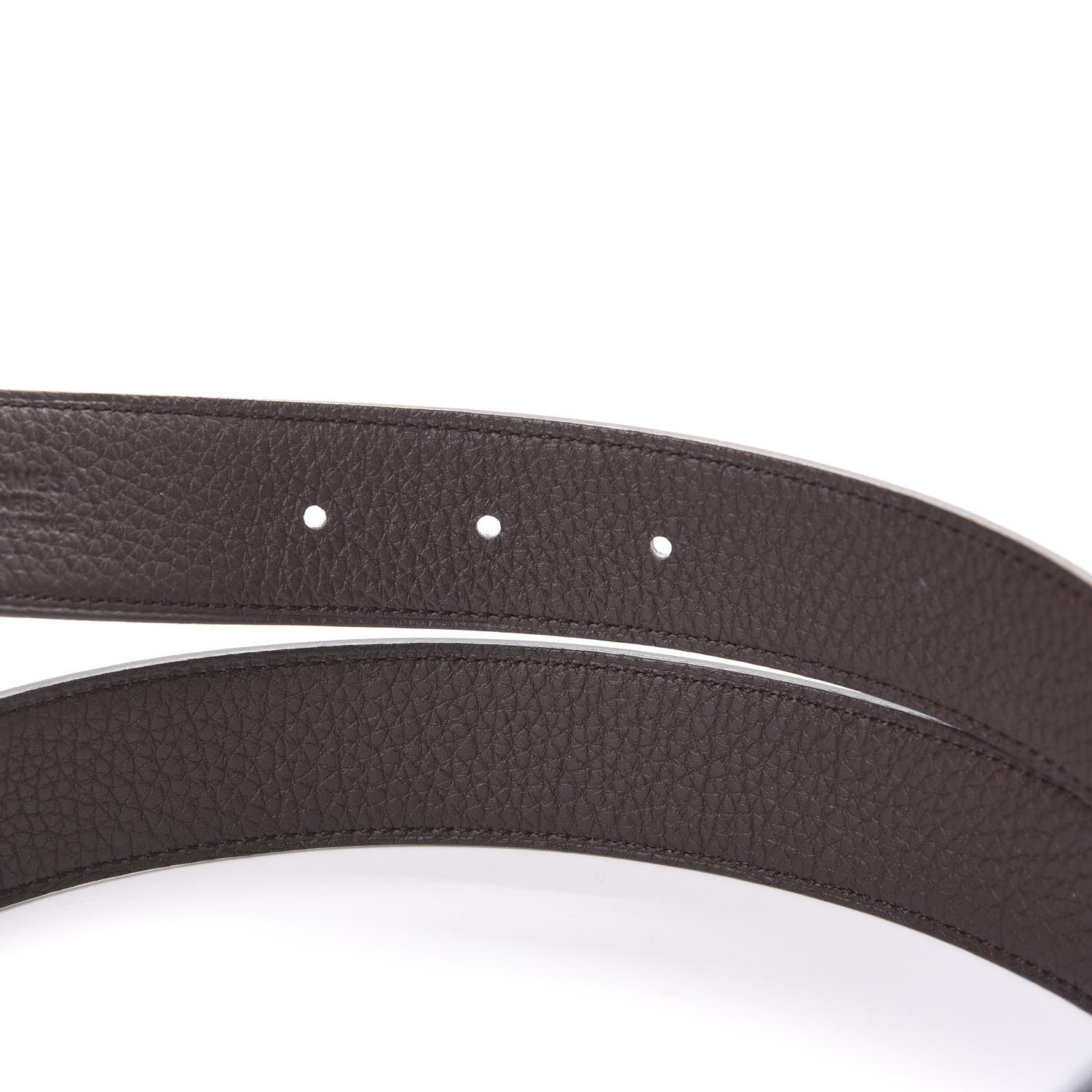 Hermes Box Togo 32mm H Belt 85 Black Chocolate 4 of 6