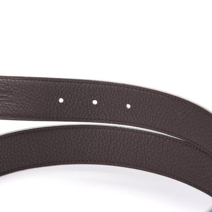 Hermes Box Togo 32mm H Belt 85 Black Chocolate 4 of 6