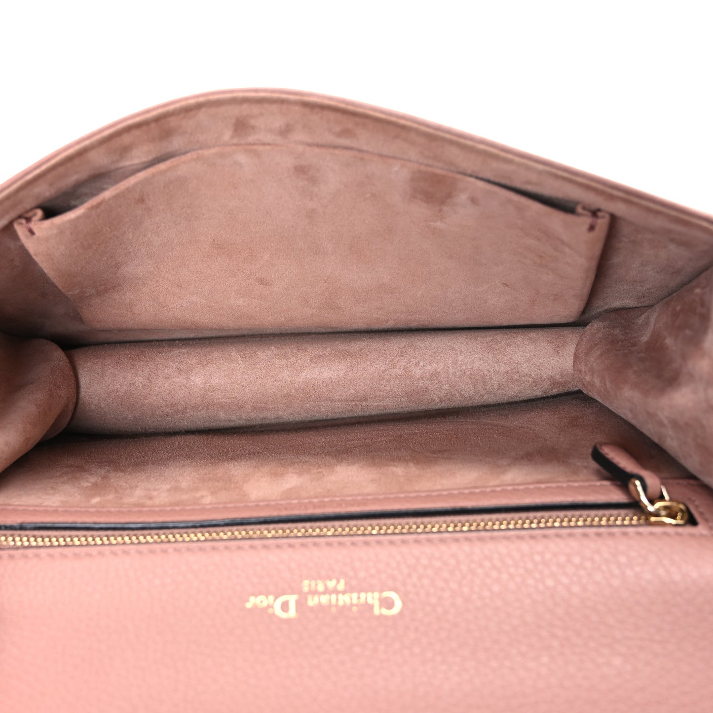 Grained Calfskin Medium Diorama Flap Bag Rust