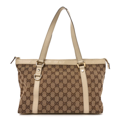 Gucci Monogram Medium Abbey Tote Off White 1 of 9