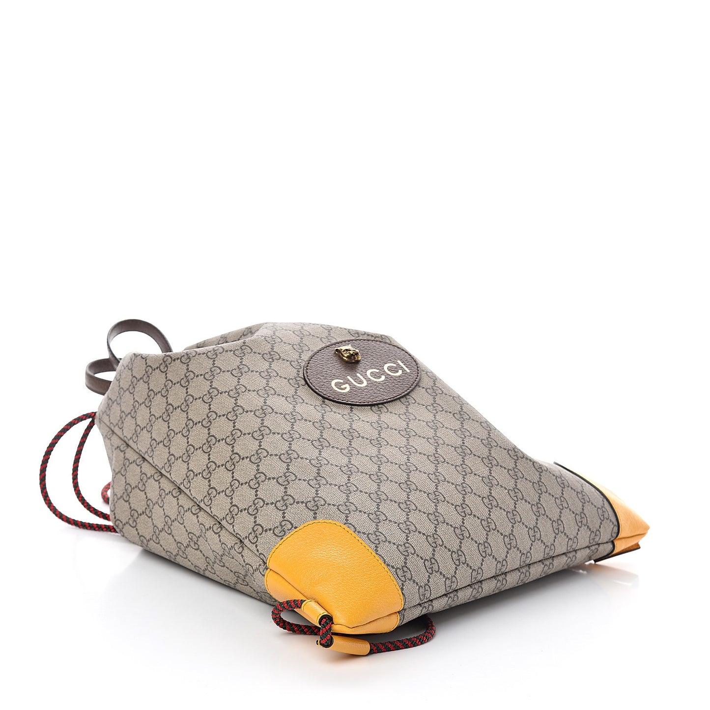 GG Supreme Monogram Neo Vintage Drawstring Backpack Beige New Acero Crop