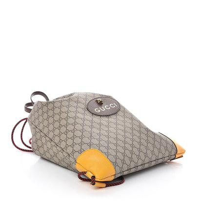 Gucci GG Supreme Monogram Neo Vintage Drawstring Backpack Beige New Acero Crop 3 of 8