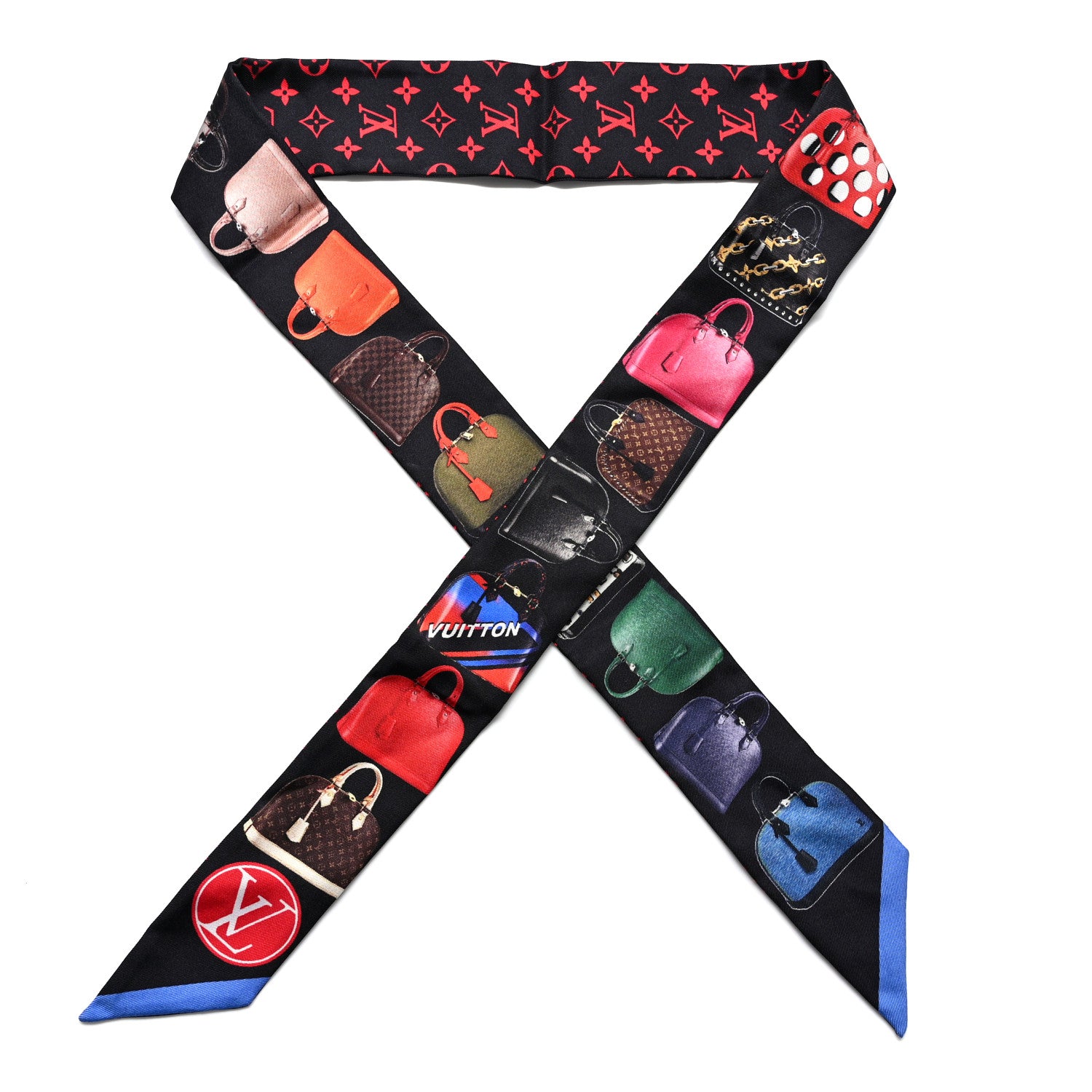 Louis Vuitton Silk Monogram Tribute To Alma BB Bandeau Black 1 of 4