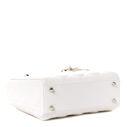 Christian Dior Lambskin Cannage Small My ABCDior Lady Dior White 3 of 4