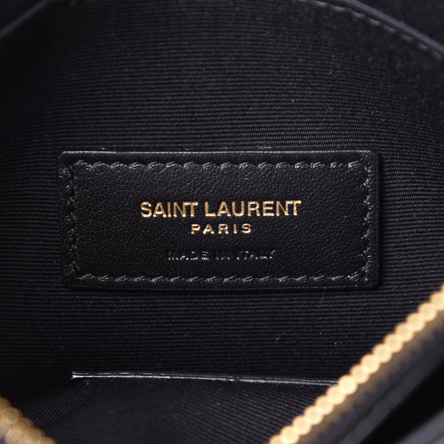 Saint Laurent Smooth Calfskin Monogram Zip Bill Pouch Black 6 of 8