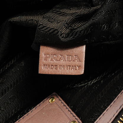 Prada Glace Calfskin Bowler Ardesia Fumo 6 of 10