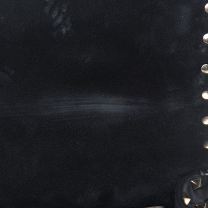 Valentino Garavani Lambskin Sequin Snake Medium Rockstud Spike Shoulder Bag Black 11 of 14