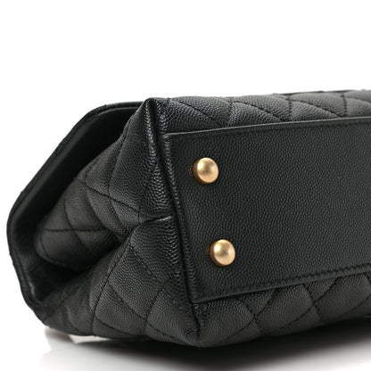 Chanel Caviar Lizard Quilted Mini Coco Handle Flap Black 7 of 8