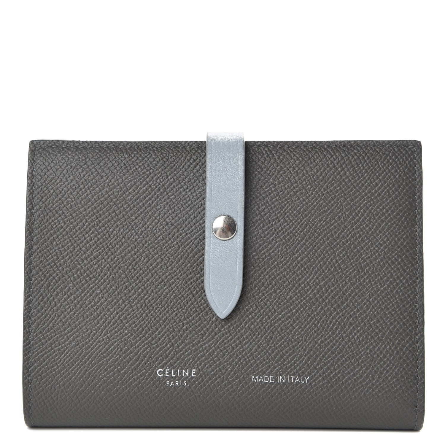 Celine Grained Calfskin Medium Multifunction Strap Wallet Grey 1 of 7