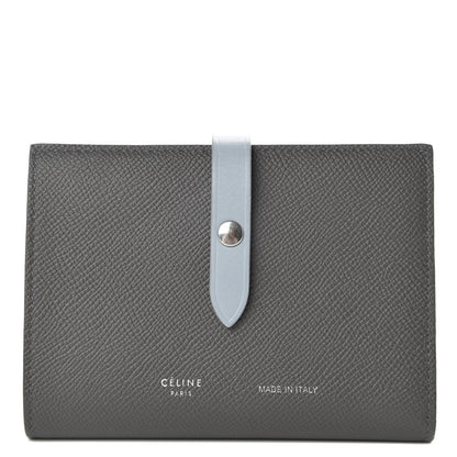 Celine Grained Calfskin Medium Multifunction Strap Wallet Grey 1 of 7
