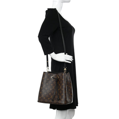 Louis Vuitton Monogram Neonoe MM Black 3 of 9