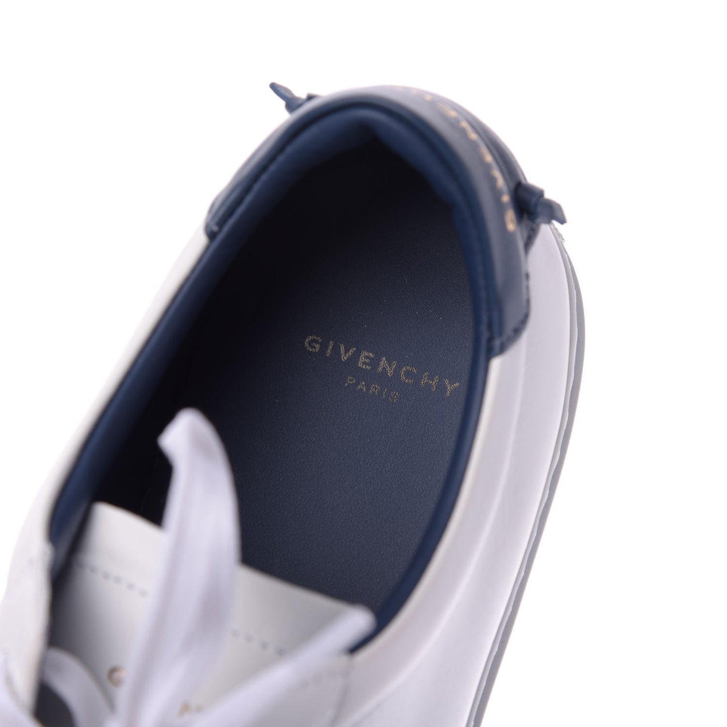Calfskin Womens Urban Street Sneakers 38.5 White Blue