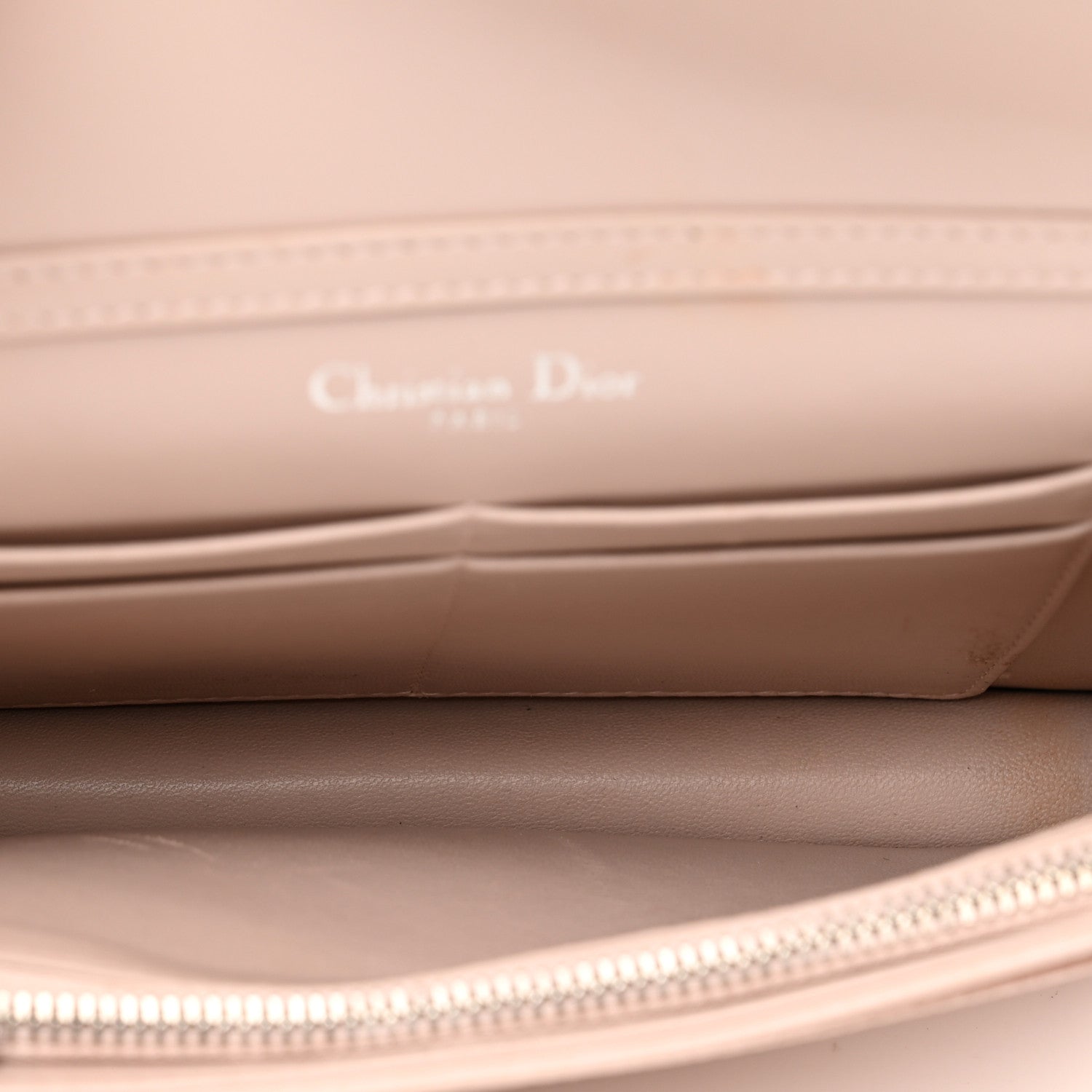 Christian Dior Grained Calfskin Diorama Wallet on Chain Pouch Nude 5 of 10