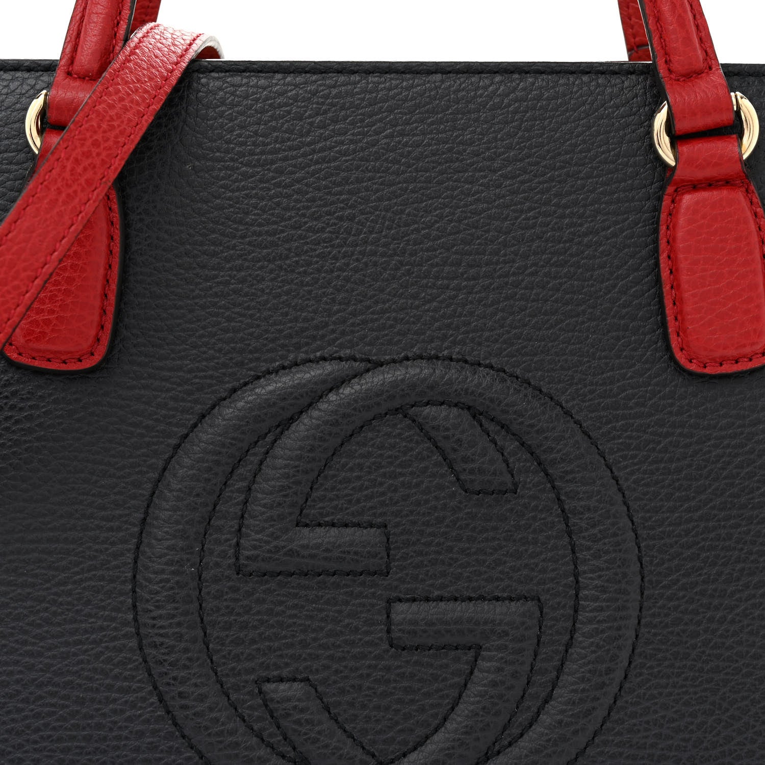 Gucci Dollar Calfskin Medium Soho Top Handle Satchel Blue Hibiscus Red Mystic White 8 of 20