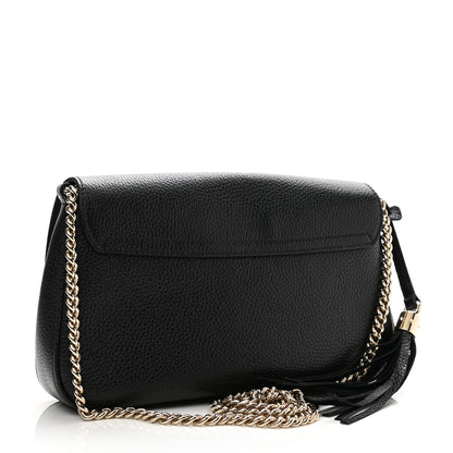 Gucci Pebbled Calfskin Medium Soho Flap Crossbody Black 3 of 11