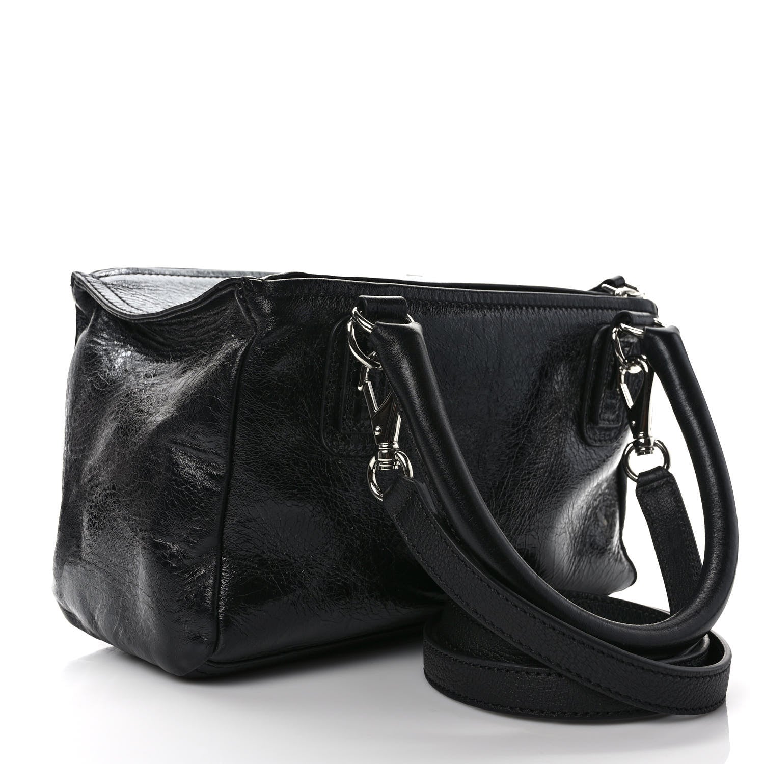 Givenchy Crinkled Patent Small Pandora Black 2 of 9