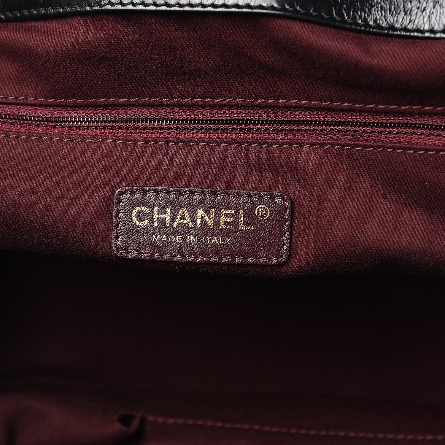 Chanel Glazed Calfskin Stingray Bindi CC Accordion Tote Black 6 of 12