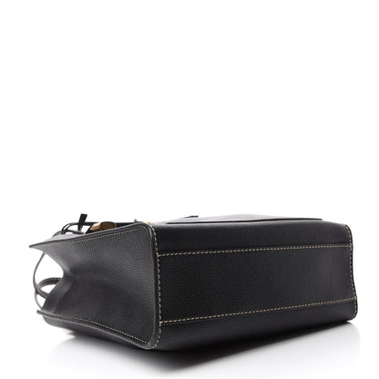 Marc Jacobs Grained Calfskin Medium Grind T Pocket Tote Black 4 of 10