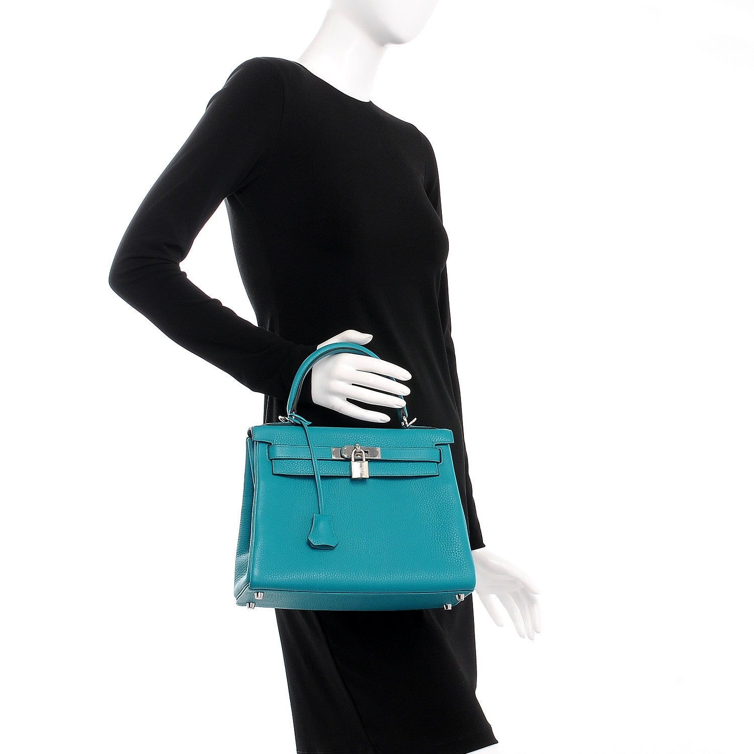 Hermes Taurillon Clemence Kelly Retourne 28 Bleu Paon 3 of 27