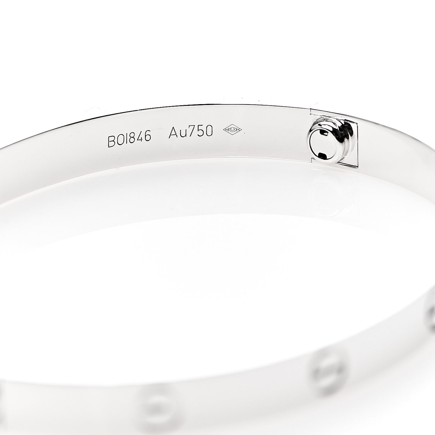 18K White Gold LOVE Bracelet 19