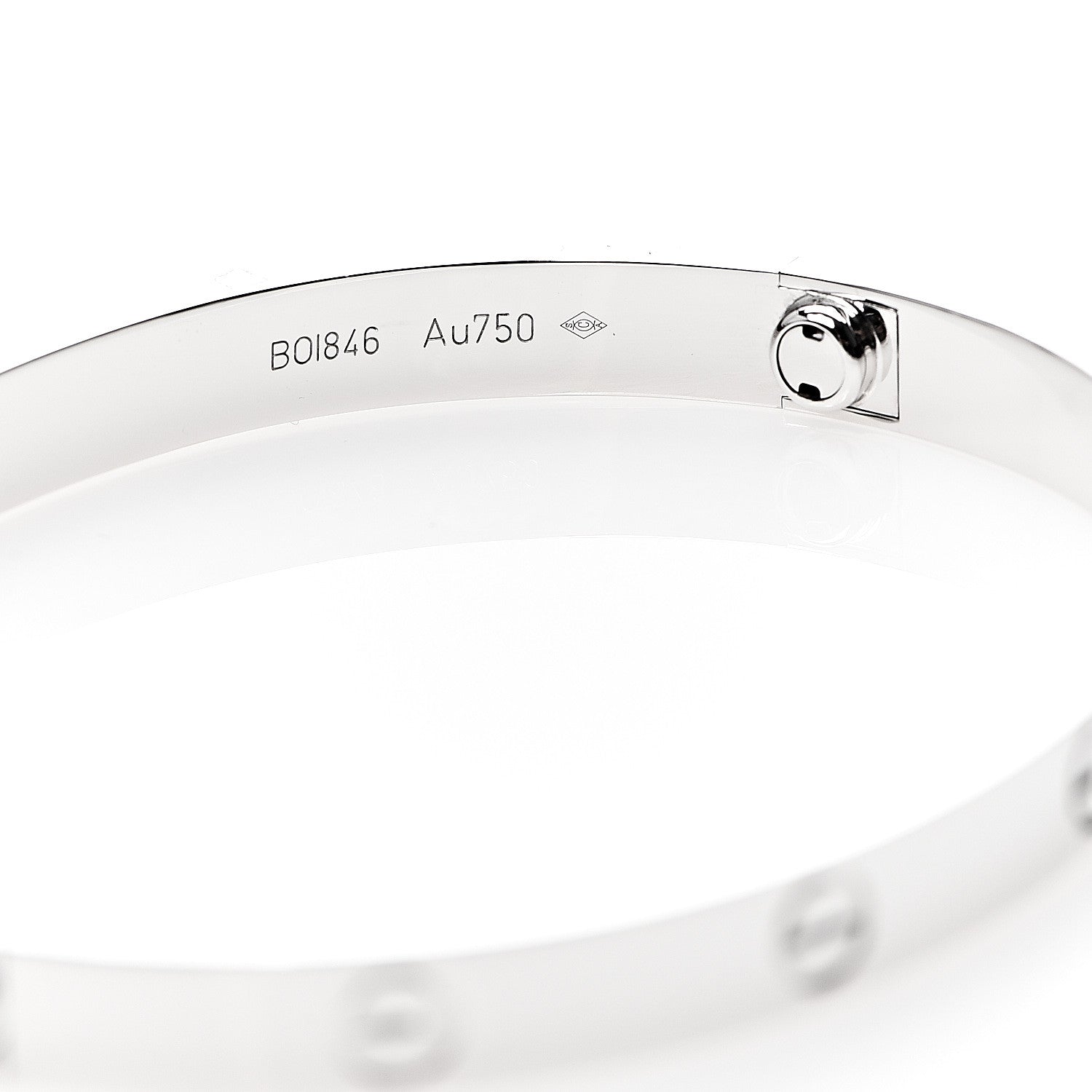Cartier 18K White Gold LOVE Bracelet 19 4 of 6