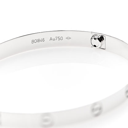 Cartier 18K White Gold LOVE Bracelet 19 4 of 6