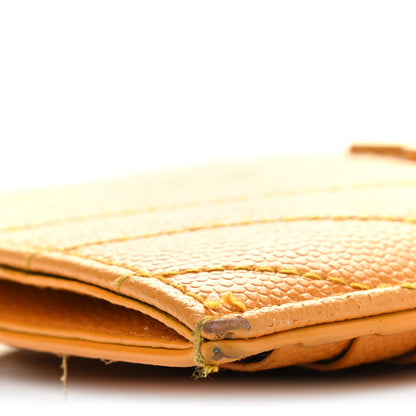 Saint Laurent Monogram Grain de Poudre 5 Fragments Zip Pouch Card Holder Orange 8 of 12