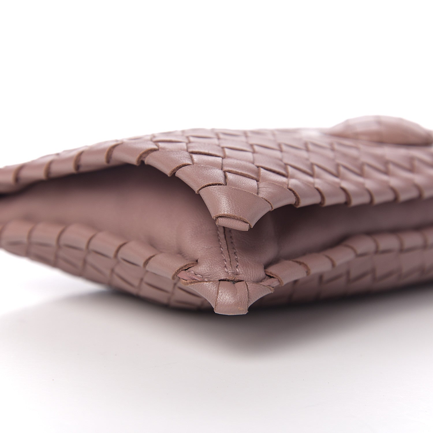 Bottega Veneta Nappa Intrecciato Turnlock Clutch Deco Rose 7 of 9