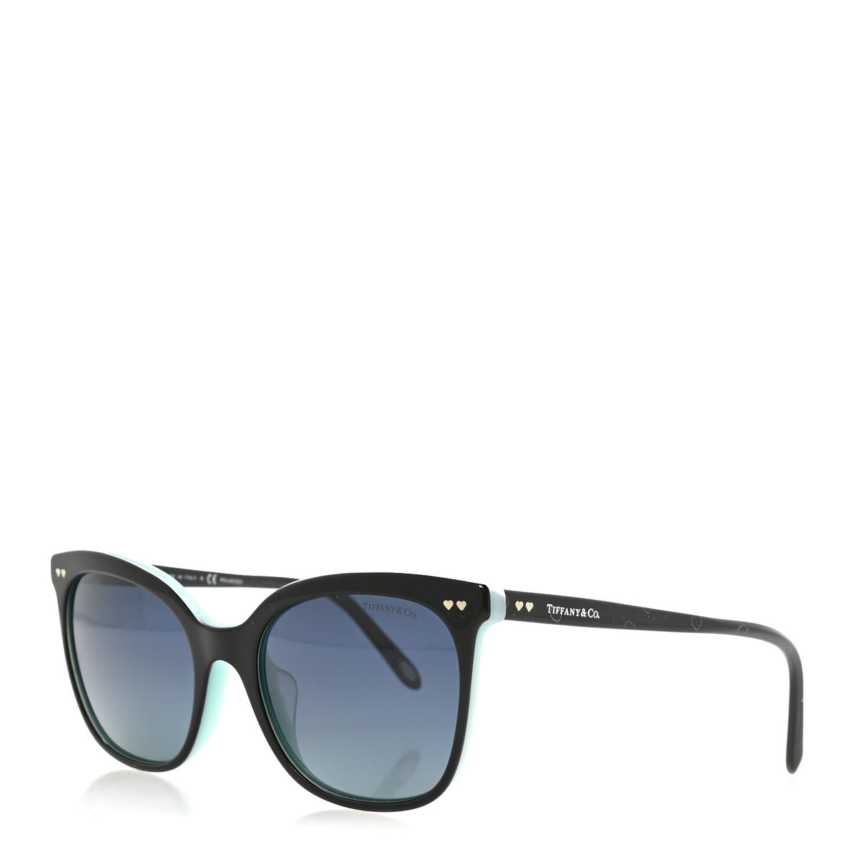 Acetate TF4140-F Heart Sunglasses Black Blue