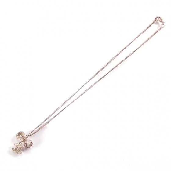 Gold Crystal Bow Necklace