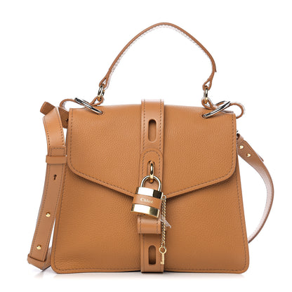 Chloe Shiny Grained Calfskin Medium Aby Day Shoulder Bag Ochre 1 of 8