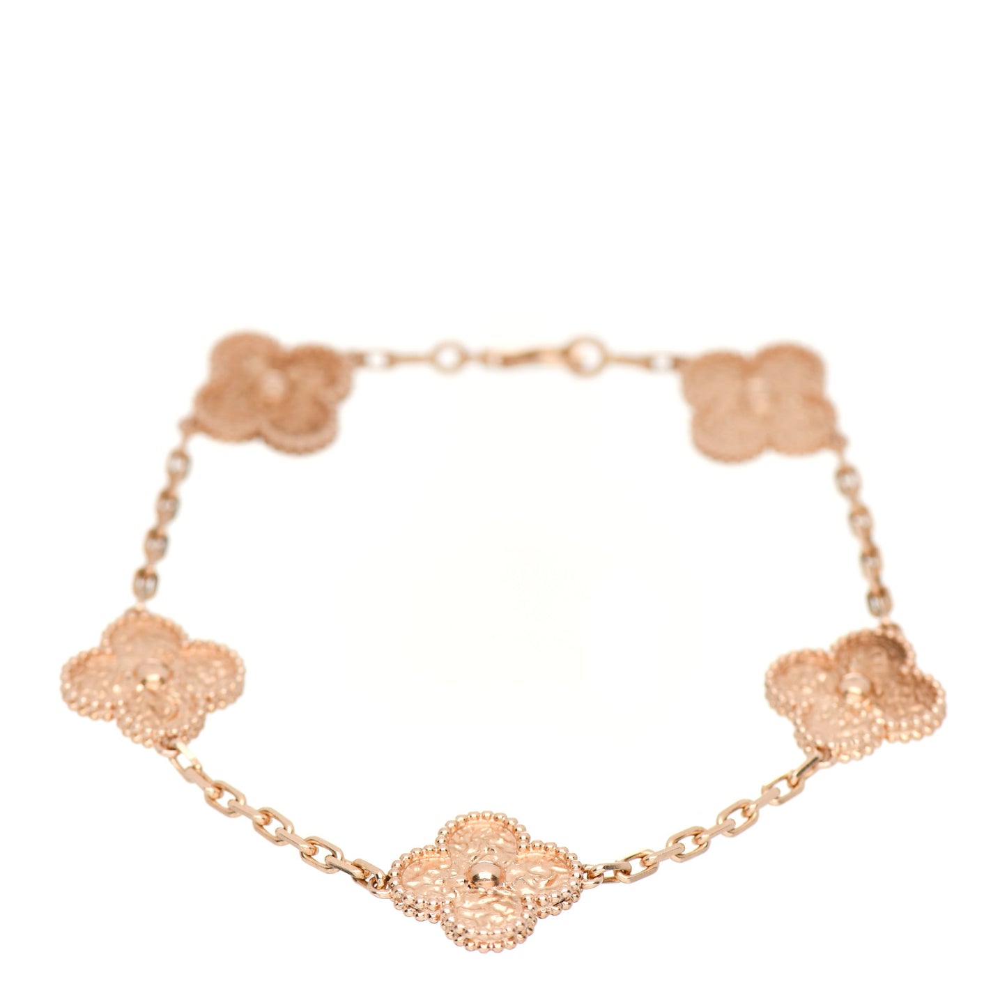 18K Rose Gold 5 Motifs Vintage Alhambra Bracelet