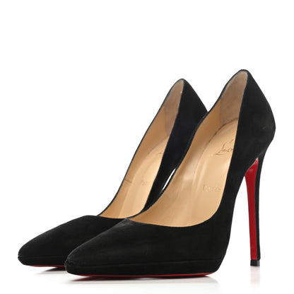 Christian Louboutin Suede Pigalle Plato 120 Pumps 39 Black 3 of 9
