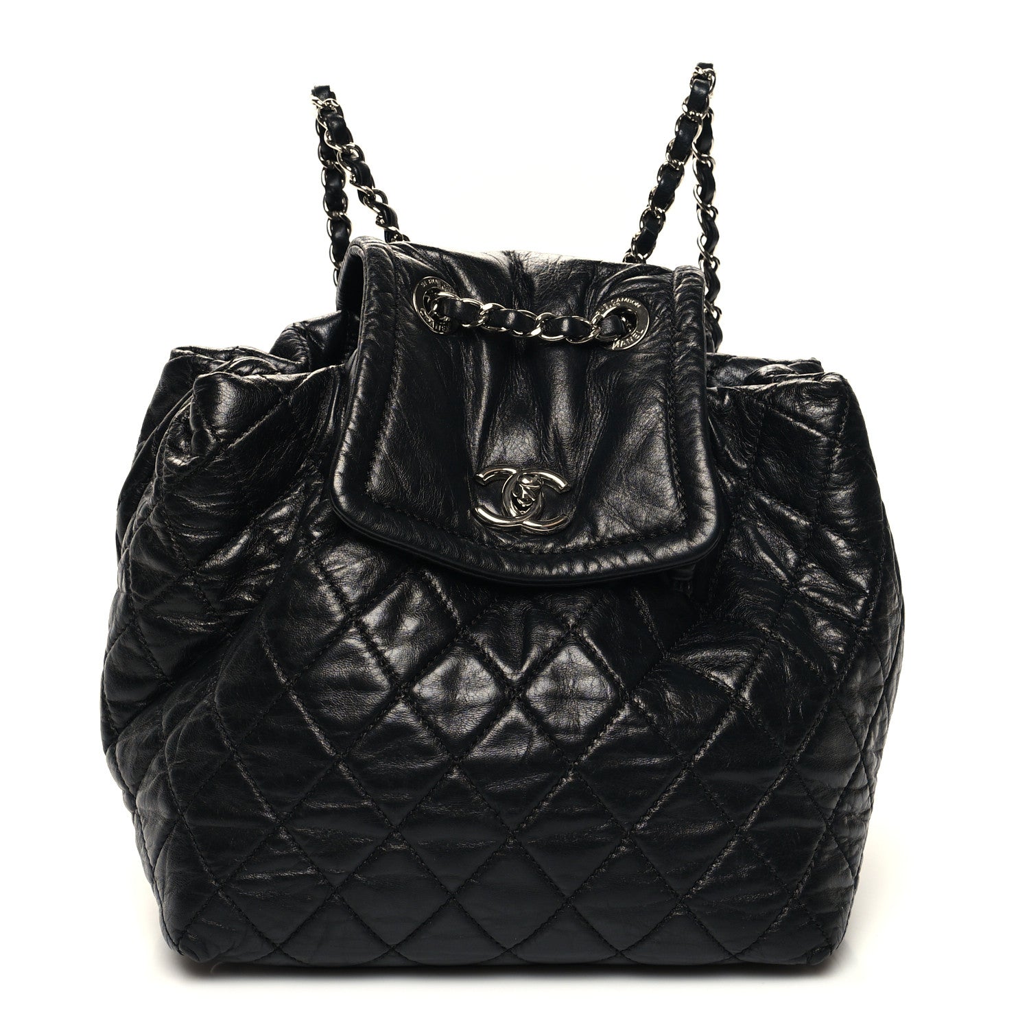 Chanel Glazed Calfskin Quilted Beijing Backpack Black 1 of 13