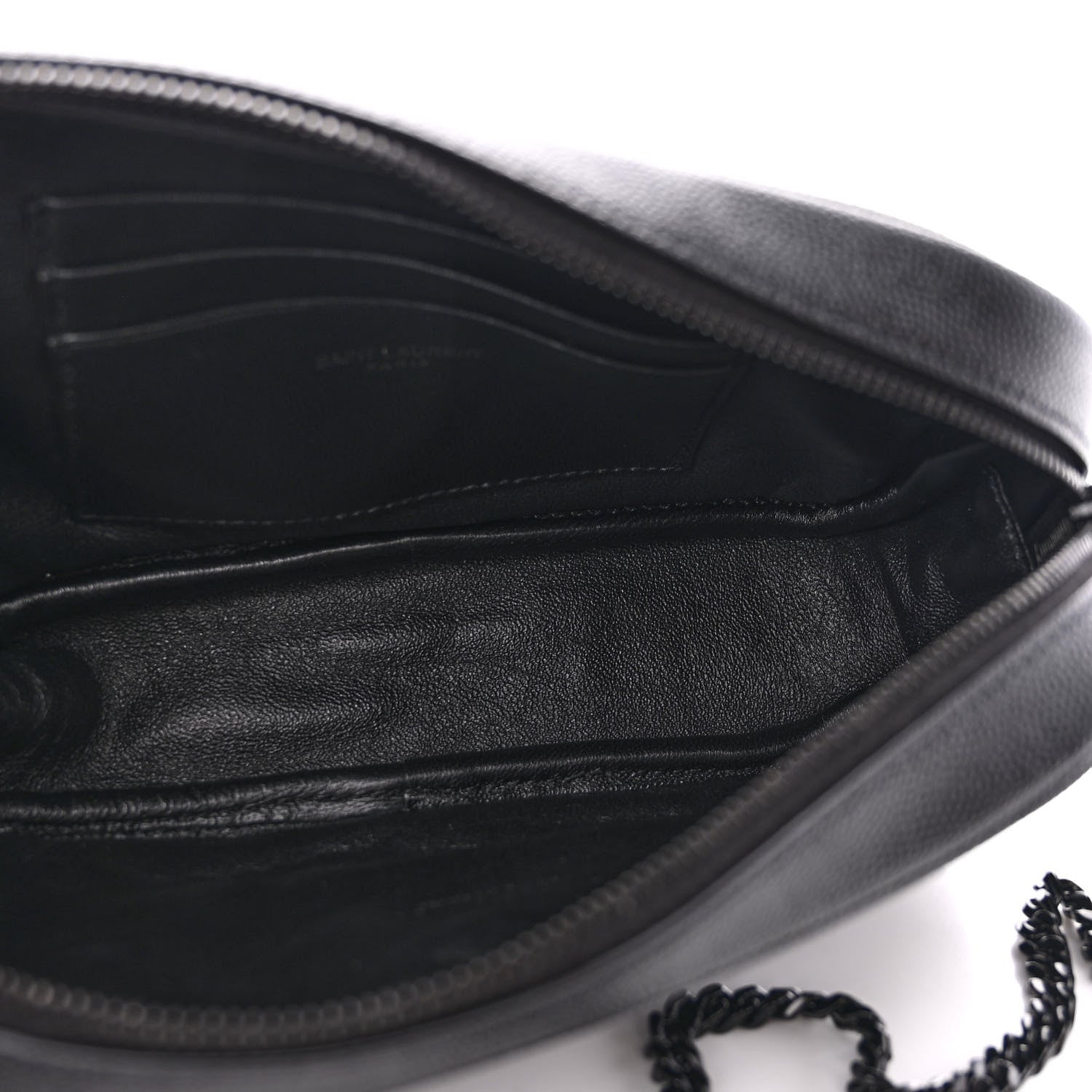 Saint Laurent Grain De Poudre Matelasse Monochrome Monogram Mini Lou Camera Bag Black 5 of 10