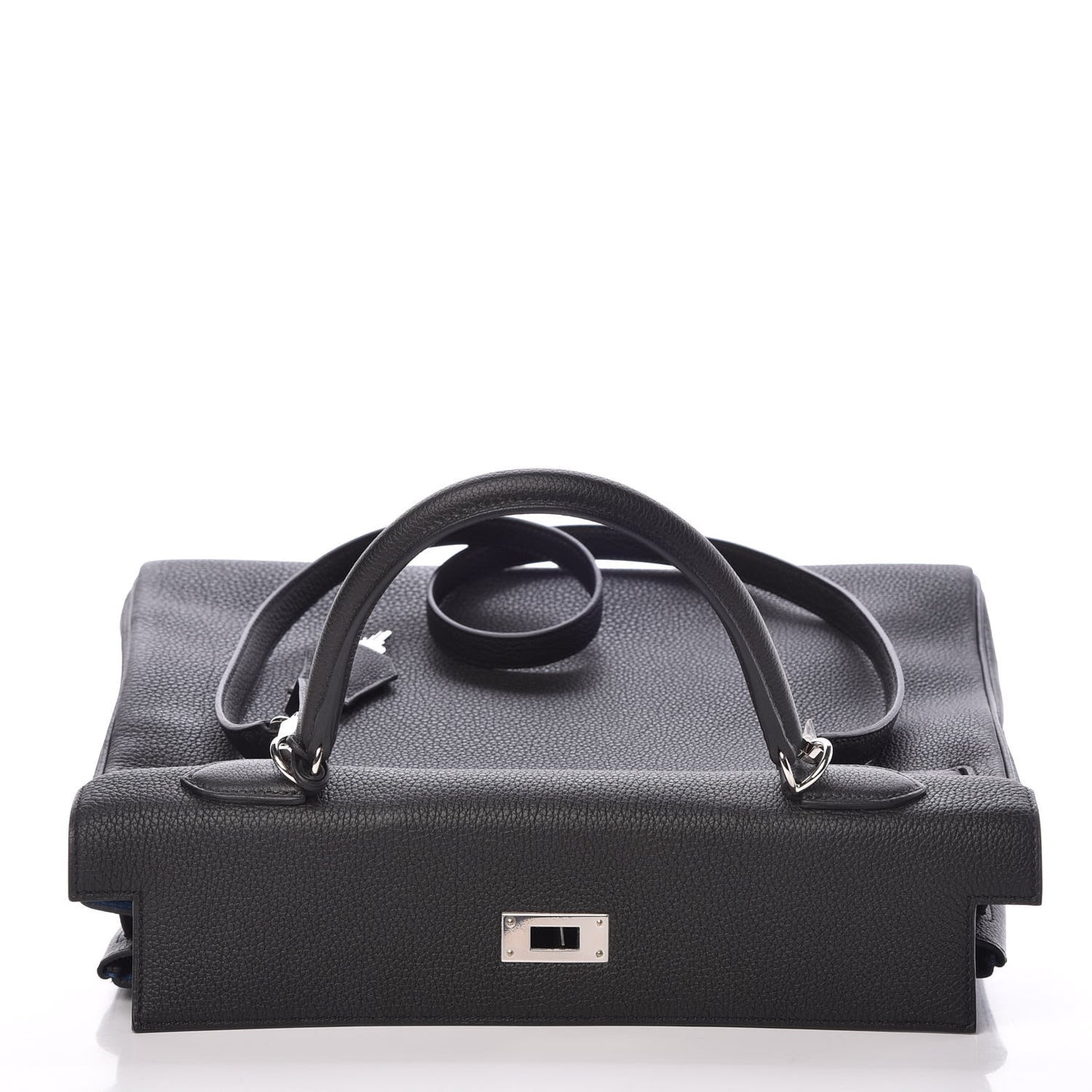 Togo Verso Kelly Retourne 35 Black Bleu Agate