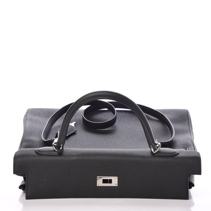 Hermes Togo Verso Kelly Retourne 35 Black Bleu Agate 39 of 40