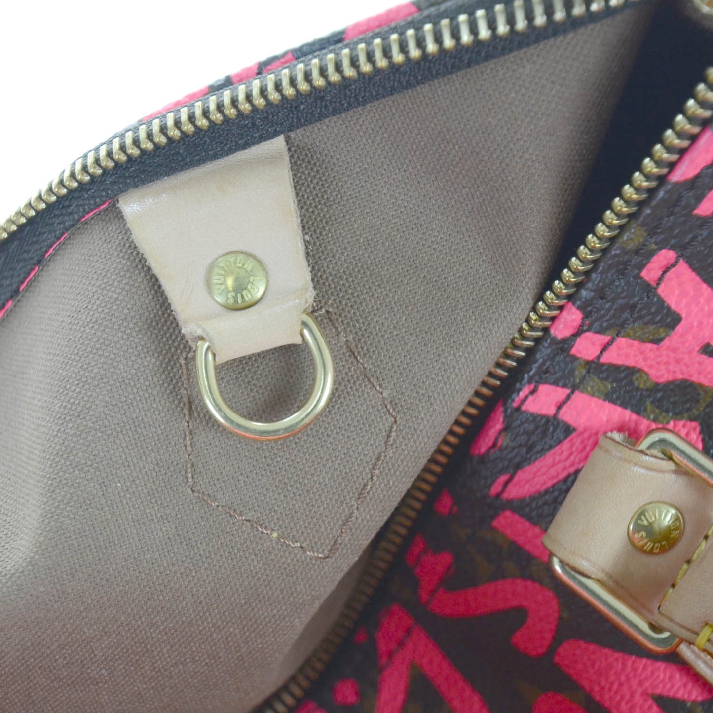 Monogram Graffiti Speedy 30 Fuchsia