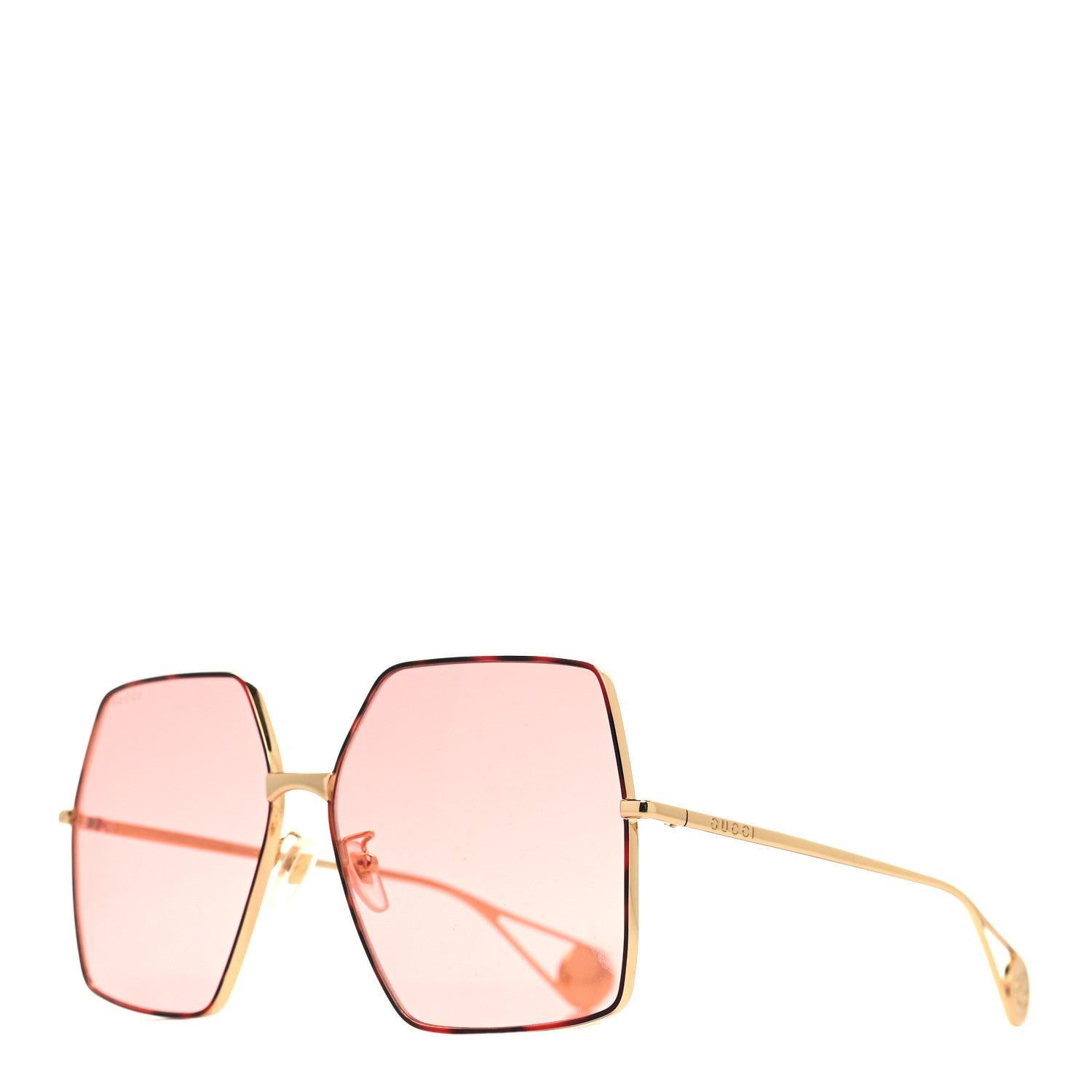 Gucci Square Frame GG0536S Sunglasses Gold 1 of 8