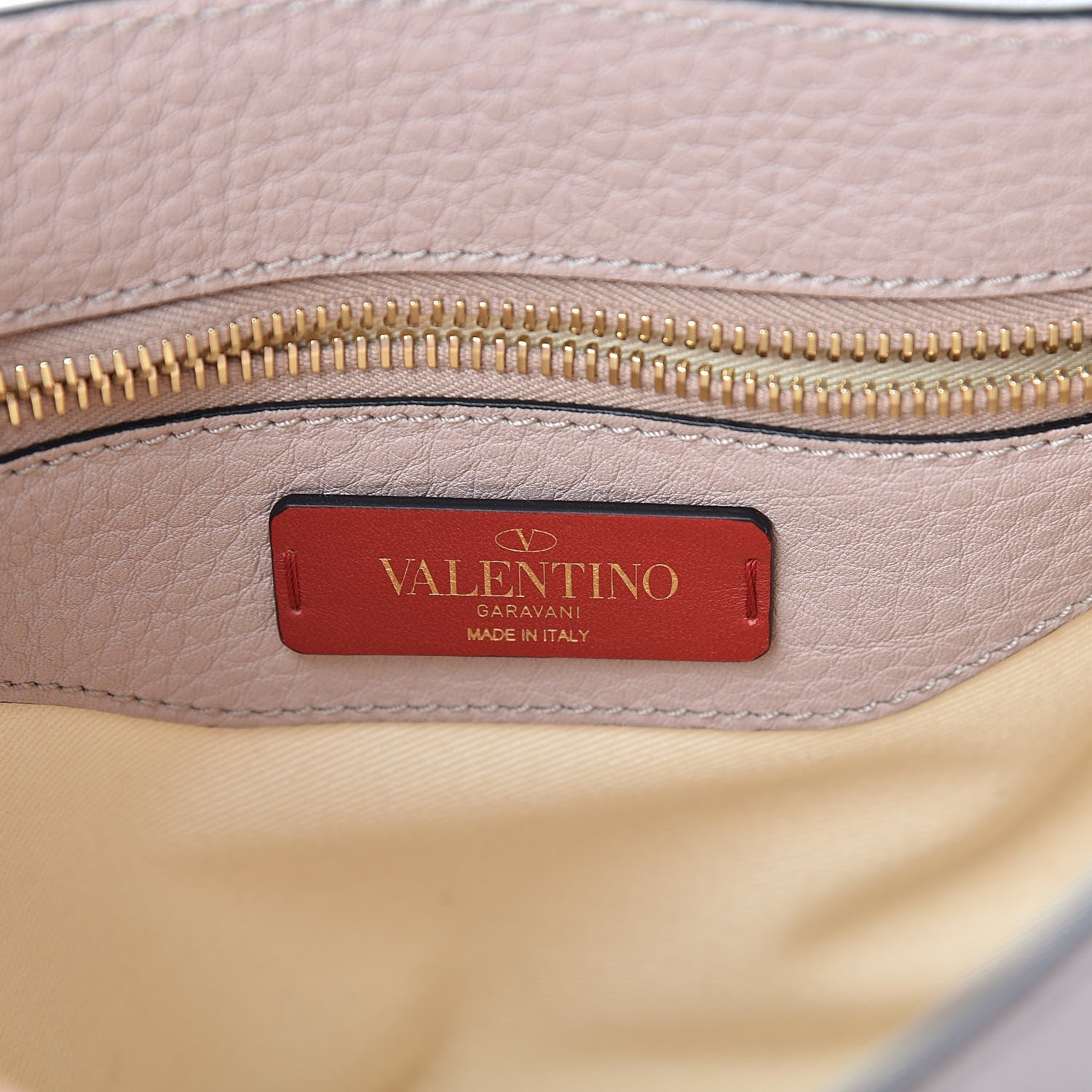 Valentino Garavani Pebbled Calfskin Rockstud Top Handle Shoulder Bag Poudre 6 of 11