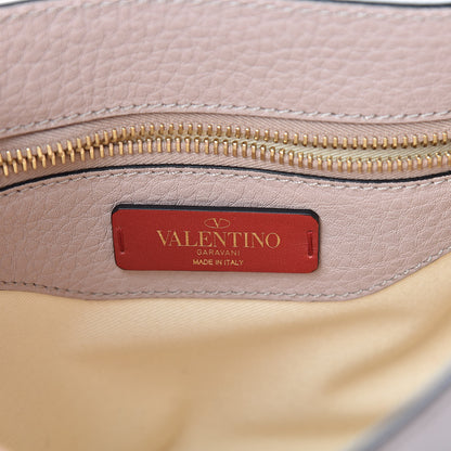 Valentino Garavani Pebbled Calfskin Rockstud Top Handle Shoulder Bag Poudre 6 of 11