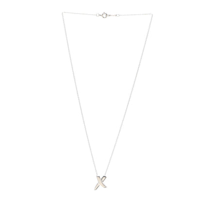 Tiffany Sterling Silver Paloma Picasso Graffiti X Pendant Necklace 3 of 5