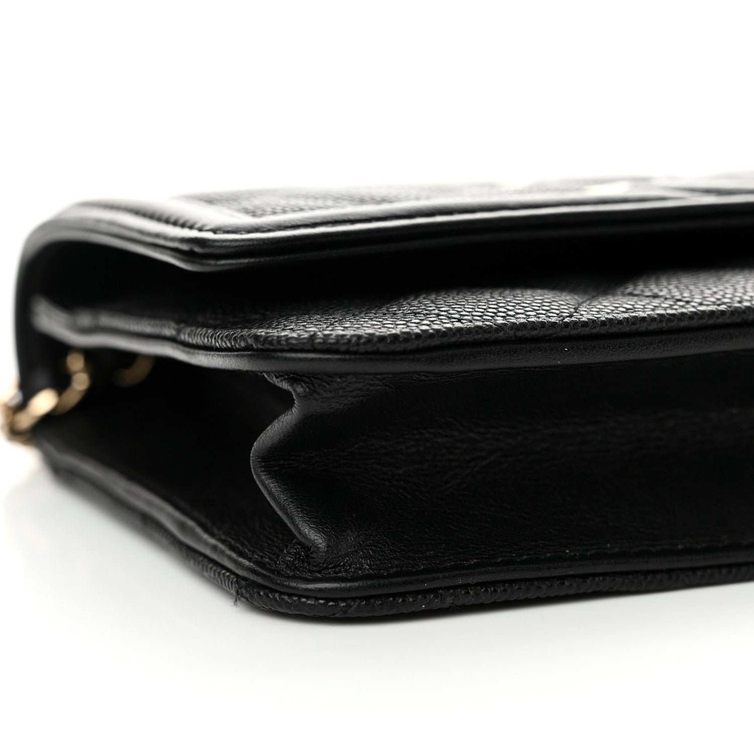 Chanel Caviar Quilted CC Filigree Wallet On Chain WOC Black 10 of 13