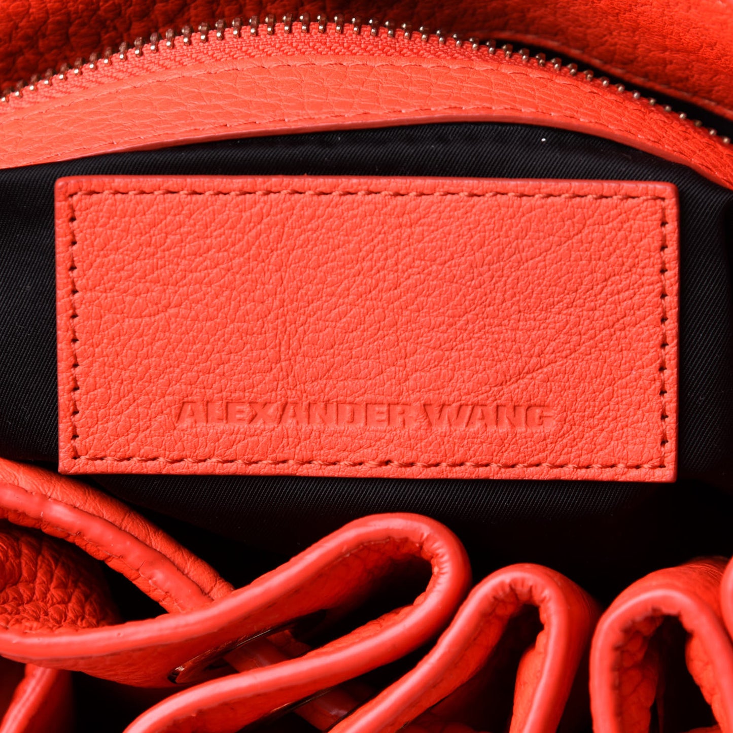 Pebbled Lambskin Small Diego Bucket Red Gold Hardware