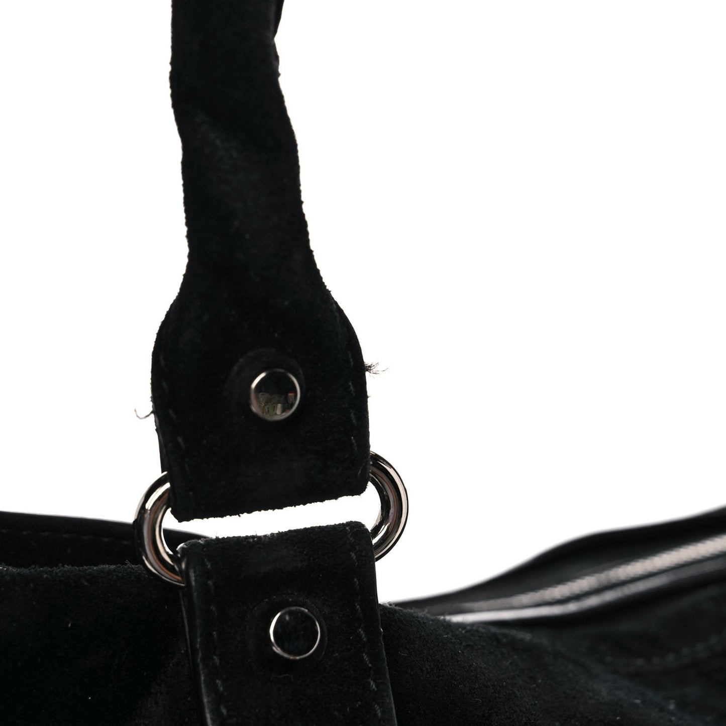 Baby Daim Suede Classic Silver Hardware City Black