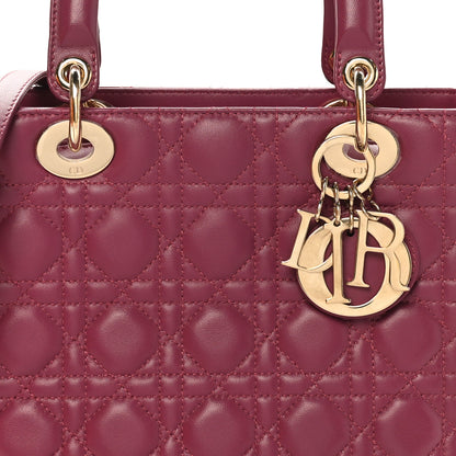 Christian Dior Lambskin Cannage Medium Lady Dior Purple 8 of 12