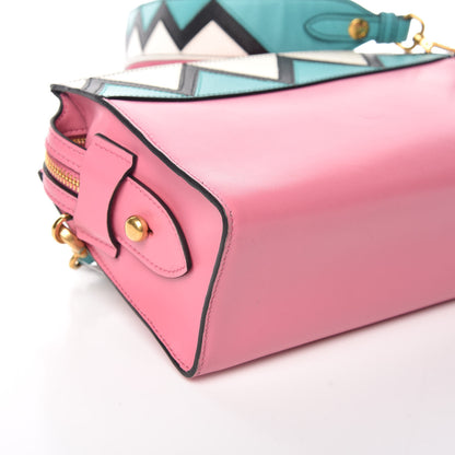 Prada City Calf Saffiano Esplanade Crossbody Bag Begonia Giada 12 of 13