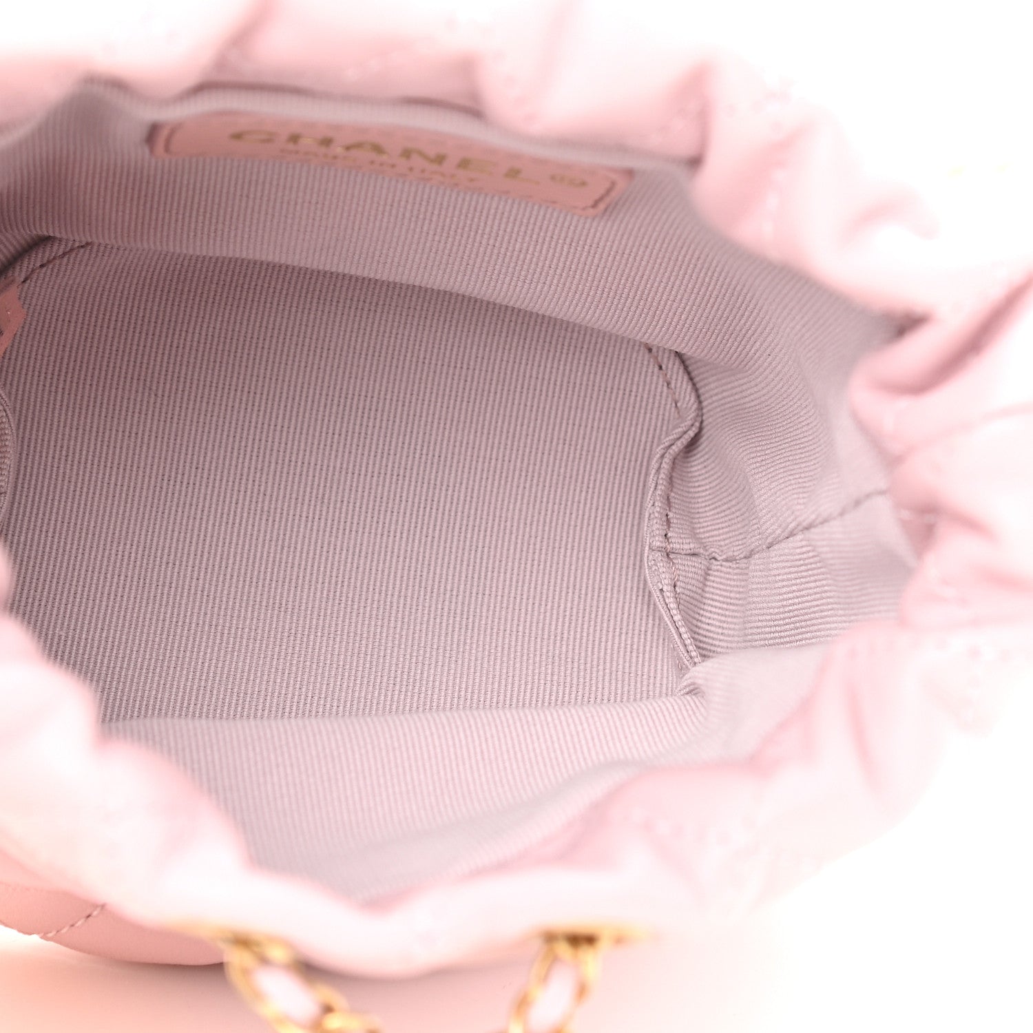 Chanel Calfskin Quilted Pearl Mini About Pearls Drawstring Bucket Light Pink 5 of 9